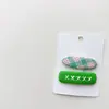 Cor nova de primavera e verão bordado floral gota d'água geométrico par de presilhas BB infantis presilha de cabelo de bebê presilha lateral presilha para franja