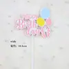 Decoración de Pastel de Cumpleaños Globo Lazo Arcoíris Enchufe Orejas de Conejo Tarjeta de Feliz Cumpleaños Mesa de Postres Vestir