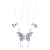 Colar de borboleta popular da Amazon transfronteiriço Colar magnético europeu e americano Conjunto de joias para melhor amiga