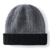 Gorro de punto de alta calidad con bloques de color, 100% cachemira pura, unisex, adecuado para otoño e invierno, versátil, talla grande, te mantiene abrigado y protege tus orejas