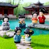 Figuras de Personajes No Jugadores (PNJs) para Paisajes en Miniatura Estilo Antiguo, Adornos de Nicho Lindos y de Alta Gama, Decoraciones para el Hogar, Pequeños Adornos de Escritorio