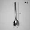 Elegante Cuchara de Acero Inoxidable 316, Cuchara de Alta Gama para Hogar y Restaurante, Mango Largo Engrosado y Profundizado Cuchara para Sopa