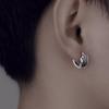 Aretes Old Devil's Wing para Hombre Hebilla de Oreja Retro de Alta Gama Diseño de Nicho Reffi Marca Guapa de Moda Aretes para Hombre Versátiles