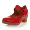 Zapatos de Baile Moderno Nuevos de Cuatro Estaciones Nuevos Zapatos de Baile Cuadrado con Cinta Mágica Zapatos de Baile Mujer Suela Suave Tacón Medio Zapatos de Baile Transfronterizo