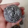 Bola Grande de Aço Enrolado Criptografada com Cordão Bola de Limpeza de Aço Inoxidável Esfregador de Panelas de Cozinha Conjunto Limpador de Arame de Ferro para Lava-louças