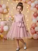 Elegante Vestido de Dama de Honor Comercio Exterior Princesa Vestido Formal Infantil Falda de Gasa de Alta Gama Vestido de Boda para Niñas Vestido de Princesa para Banquetes