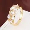Venta Directa de Fábrica Anillo Oval Geométrico de Zircón Más Vendido con un Toque de Alta Gama, Fresco y Versátil, Anillo de Cobre Puro para Mujer, Exclusivamente para Ventas Transfronterizas