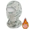 Capuz com Forro de Fleece Camuflado, Máscara para Ciclismo ao Ar Livre, Chapéu à Prova de Frio para Montanhismo, Máscara Tática Quente, Inverno à Prova de Frio Transfronteiriço