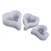 Molde de Resina Cristalina de Amapola Accesorios para Bricolaje Corazón de Cola Larga Alto Brillo Tres Tipos de Corazones Grande, Mediano y Pequeño Moldes de Silicona