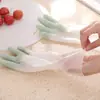 Novas luvas de lavar louça para todas as estações para mulheres, grossas, à prova d'água, duráveis, adequadas para tarefas domésticas, uso na cozinha, lavagem de vegetais e lavagem de roupas; feito de borracha, látex ou plástico