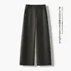 Pantalones anchos de estilo coreano hechos a medida para el trabajo, diseñados para hacerte lucir más joven, con cintura alta y cintura elástica, un corte holgado y favorecedor, nuevos para Otoño 2026