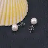 Pendientes de Perla Estilo Coreano Simples y Versátiles para Orejas Perforadas Pendientes de Lujo Accesibles a la Moda Pendientes de Alto Nivel con Diseño de Nicho