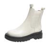 Comercio exterior europeo y americano botas Martin de suela gruesa talla grande para mujer punta redonda sin cordones botas tipo pitillera wish muffin botas de cuero fino estación independiente