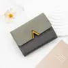 Nuevo Tarjetero y Billetera Compacta para Mujer Estilo Coreano Plegable en Tres Mini Estuche para Tarjetas con Múltiples Ranuras