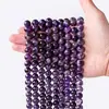 Contas Redondas de Cristal Natural, Tiras Longas, Produtos Semi-Acabados, Cristal Branco, Cristal Rosa, Pingentes para Pulseiras DIY, Acessórios para Correntes de Suéter, Atacado