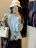 Moda Garota Quente Sexy Costura de Renda Suéter Outono e Inverno Solto Puro Ceroso Macio Ceroso Malha Top Ins
