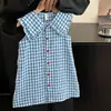 Ropa para Niñas Niños Corea del Sur vestido 2025 Verano de Moda Nuevo Chaleco a Cuadros Falda Elegante de Niña
