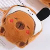 Nueva Llegada Cappibala Peluche Monedero Capibara Bolso Colgante Auricular para Hombre y Mujer Almacenamiento Llavero Regalo