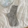 Meias Cinzas e Azuis com Laço para Mulheres, Meias Finas de Malha para o Verão, Meias Anti-Pilling Estilo Coreano Estilo Ballet para Mulheres