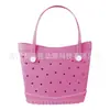 Bolsa de playa de EVA, popular en Europa y América, bolsa perforada para vacaciones y piscinas, bolso de mano práctico de gran capacidad para mujer, estilo de verano