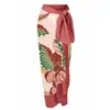 Qiaojiayuan Traje de Baño Sexy de Dos Piezas Listo para Usar para Mujer con Falda de Gasa Estampada Conjunto de Ropa de Baño Más Vendido Estilo de Una Pieza
