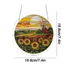 Quebra-cabeça de Acrílico Amazon Transfronteiriço Pintura em Acrílico Ornamento Redondo Pendurado Estilo Vidro Pegador de Sol
