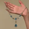 Collar con Colgante de Borla de Cristal de Moda Transfronterizo, Cadena de Clavícula de Lujo Ligero de Moda de Gama Alta, Accesorio Versátil y Elegante