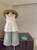 Conjunto de Moda de Verano para Niñas 2026 Nuevo Estilo Chaleco sin Mangas y Pantalones de Mezclilla Conjunto de Dos Piezas Moderno