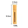 Botella de Cuentas de Bambú Natural y Madera 10ml Botella Vacía de Cuentas para Aceite Esencial Perfume Masaje Embotellada para Proteger de la Luz