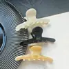 Presilha de Garra de Acetato Estilo Coreano com Acabamento de Luxo, Presilha de Cabelo de Tamanho Médio, Presilha Simples Ins Tubarão, Presilha Doce Maillard para Mulheres
