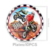 Amazon Nueva Fiesta de Cumpleaños Temática de Motocicleta Todoterreno Vajilla Desechable Mantel Servilleta Plato de Papel Decoraciones