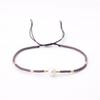 Pulsera de cuentas de arroz de vidrio simple pulsera de cuentas tejida a mano pulsera de perlas vintage naturales al por mayor para mujer