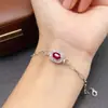Pulseira de Topázio Natural Amazon Transfronteiriça Prata S925 Pedra Principal 6*8 Joia de Luxo Venda Direta da Fábrica