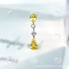 Pendientes de Borla de Gota de Agua de Aleación de Titanio F136 Roscado Interno de Titanio G23 Pendientes de Stud de Labio de Zirconia Joyería para Piercing Joya para la Cabeza