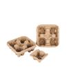 Portavasos desechable de pulpa rasgable biodegradable para una, dos, cuatro tazas, empaque para llevar de bebidas, portavasos para té de leche, café
