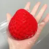 Juguete Squishy de Fresa Grande Brillante al Aceite Estilo Mismo de Xiaohongshu Transfronterizo, Simulación Realista de Comida, Artículo Popular de Celebridad de Internet, Juguete para Aliviar el Estrés Similar a Slime