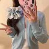 Anillo de Pelo Colorido Menta Mambo ~ Corazón de Chica Dulce Azul Bob Baja Cabeza Cuerda para el Cabello Resorte Nuevo