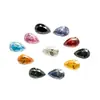 Venta al por mayor de fábrica moissanita de color forma especial gota de agua forma de pera piedra desnuda 1-3 quilates claridad VVS certificado código de cintura completo