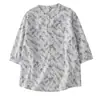 Nova Camisa Estampada Retrô, Camisa de Verão Estilo Floresta Artística Estilo Chinês com Gola Alta, Blusa de Verão Feminina