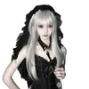 Peluca Viaje Estelar Niña Lolita Cabello Largo Liso Gris Plateado Halloween Foto Diaria Jk Peluca Completa con Flequillo