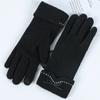 Guantes Simples de Estilo Coreano para Mujer Invierno Exterior Cálidos Engrosados Cachemira Delgados Suaves y Elegantes Táctiles Guantes de Terciopelo