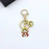 Chaveiro de Mercadoria de One Piece Luffy Zoro Sanji Chaveiro Liga Liga Pingente de Bolsa Decoração Presente
