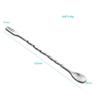 Colher de Bar em Aço Inoxidável, Palito Misturador, Colher Garfo, Palito para Misturar Cocktails, Colher de Mistura para Bar, Utensílios de Bar em Aço Inoxidável para Whisky