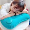 Almohada de viaje, almohada inflable plegable portátil para adultos, almohada para dormir al aire libre, cojín de cintura, almohada de oficina, artefacto para dormir durante el almuerzo.
