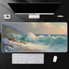 Mouse Pad Paisagem Base de Óleo Estilo Igual da Amazon, Tapete de Mesa Extra Grande, Borda Lisa com Trava de Borda, Mouse Pad Espessado, Atacado de Fábrica