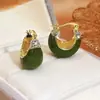 Brincos de Tarraxa Vermelhos com Esmalte Pingado Design de Nicho Únicos Versáteis Brincos Rejuvenescedores Moda de Luxo Leve Brincos Estilo Hong Kong para Mulheres