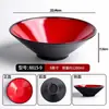 Tigela cônica bicolor, tigela de melamina para macarrão comercial, tigela especial para casas de macarrão, adequada para macarrão de caracol, wontons, macarrão misto, ramen e hot pot picante