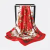 Bufanda de Seda Transfronteriza Europea y Americana de Amazon, Bufanda Cuadrada de 90, Moda de Alta Gama, Pañuelo Versátil para la Cabeza para Mujeres, Venta al por Mayor