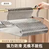 Percha Transparente Sin Costuras para Uso Doméstico, Percha de Plástico, Percha Antideslizante para Tienda de Ropa, Percha para Pantalones, Percha de Almacenamiento de Cristal