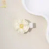 Nuevo Pasador de Flor Redonda Tejida para Niñas, Tela Completa, Accesorio para el Cabello, Suave con el Cabello, Pinza para Flequillo Lateral, Adorno para el Cabello